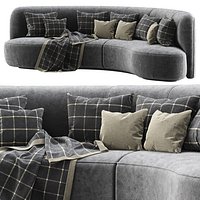 Annabel velour round sofa VS09