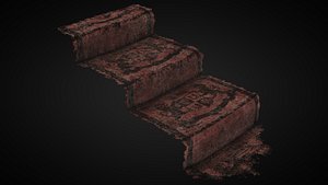 Old medieval Carpet PBR Low Poly Game ready 3D