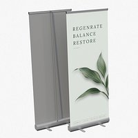 Roll-Up Banner - Wellness Theme Customizable Display