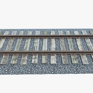 3d model railroad track gravel