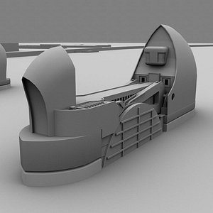 thames barrier 3d model