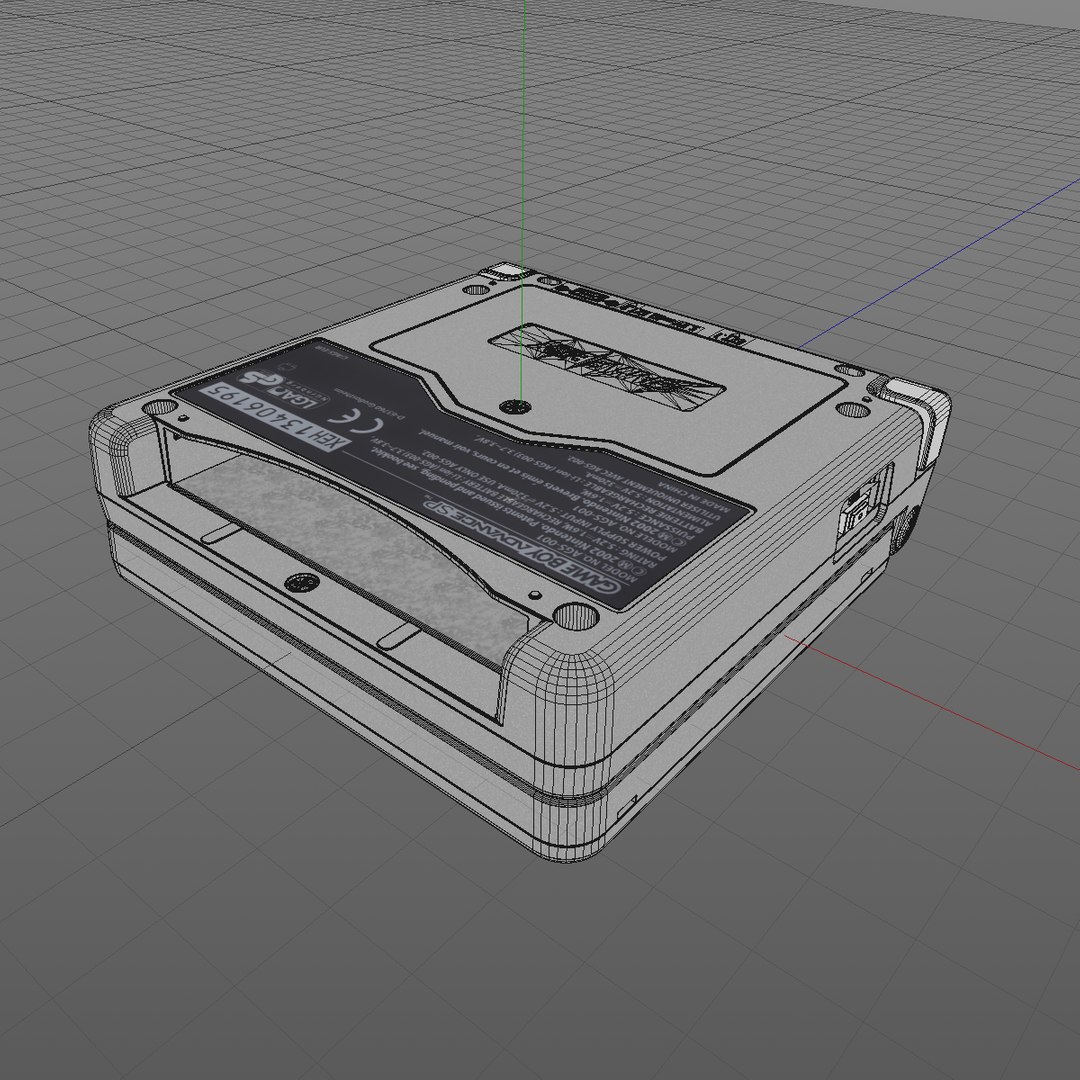 3d Nintendo Gameboy Advance Sp