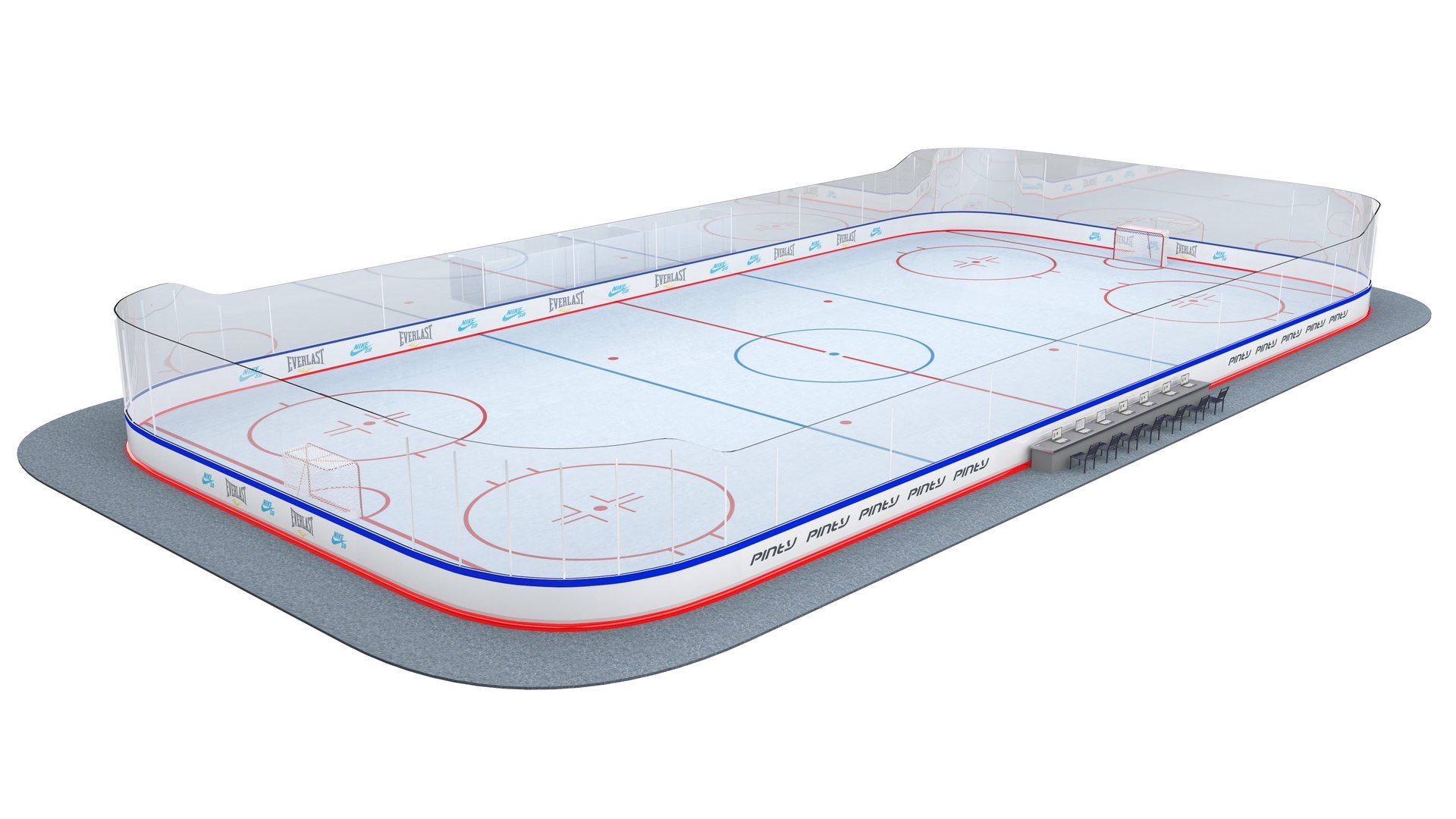 Ice Hockey Rink Model - TurboSquid 1739716