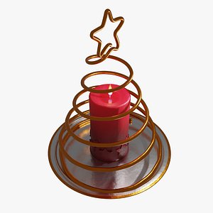 3D candle christmas model