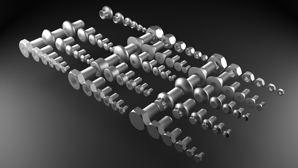 3D Bolts And Nuts Collection - TurboSquid 1834339