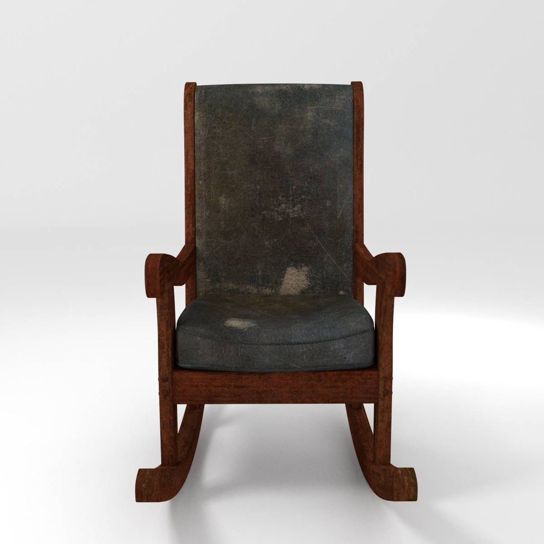 3d old rocking chair model