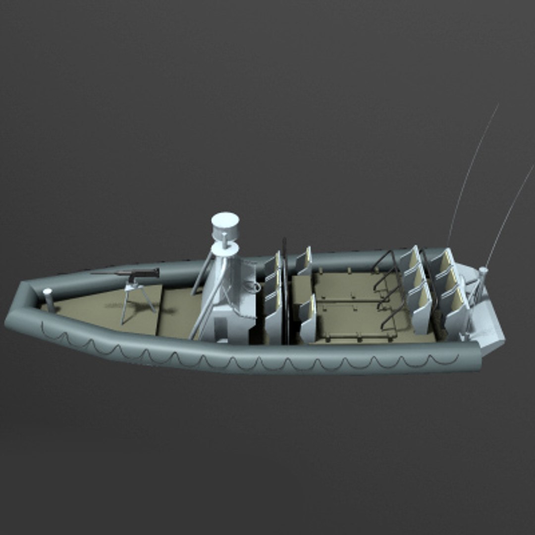11m Rigid Inflatable Boat 3d Model