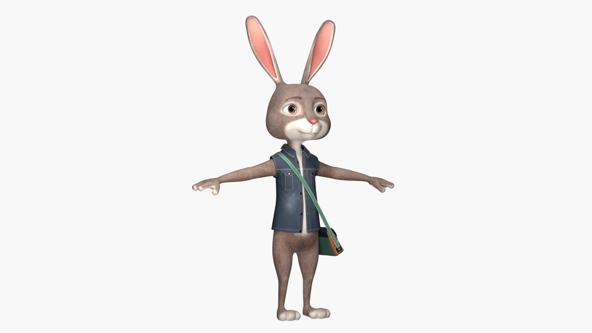 Cartoon Rabbit Rigged 3D Model - TurboSquid 2200692