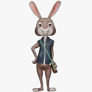 Cartoon Rabbit Rigged