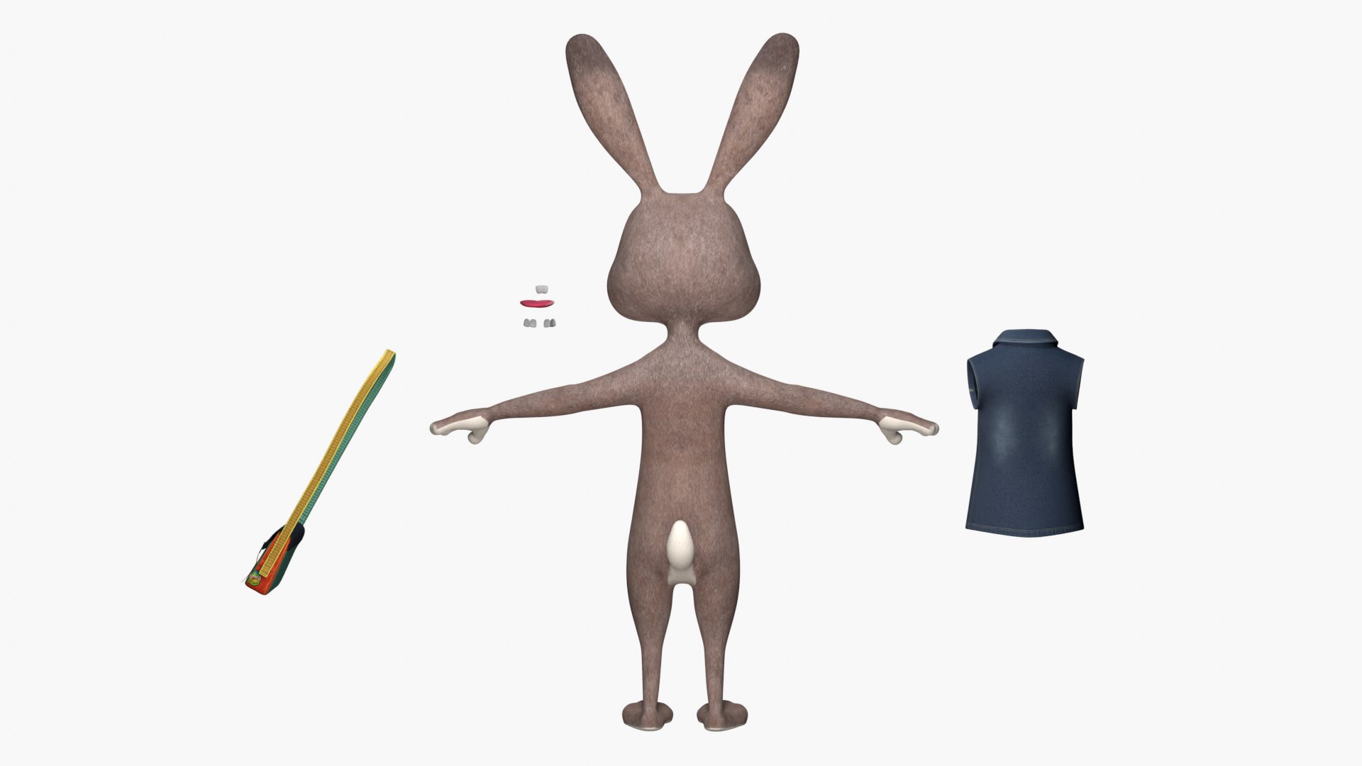 Cartoon Rabbit Rigged 3D Model - TurboSquid 2200692