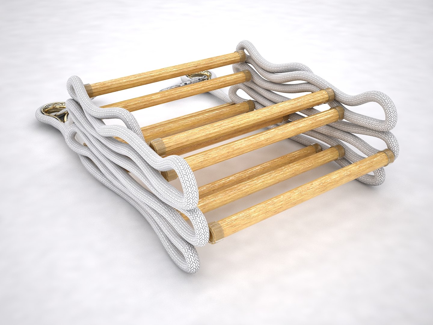 Folded rope ladder 3D - TurboSquid 1381176