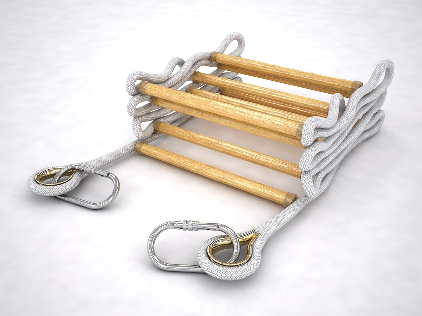 Folded rope ladder 3D - TurboSquid 1381176
