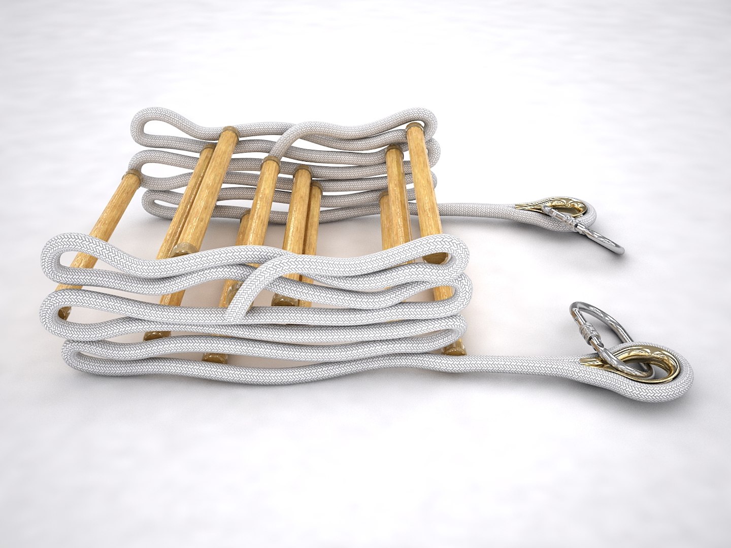 Folded rope ladder 3D - TurboSquid 1381176