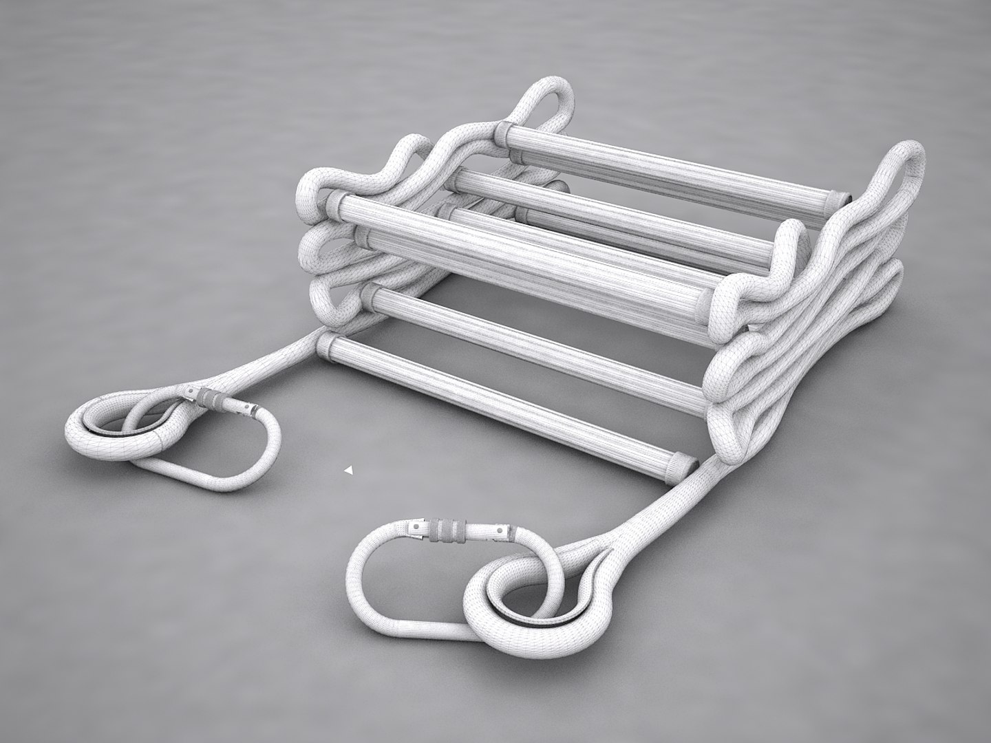 Folded rope ladder 3D - TurboSquid 1381176