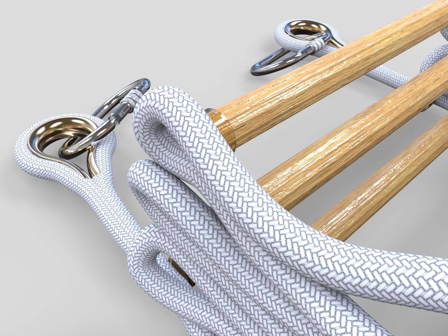 Folded rope ladder 3D - TurboSquid 1381176