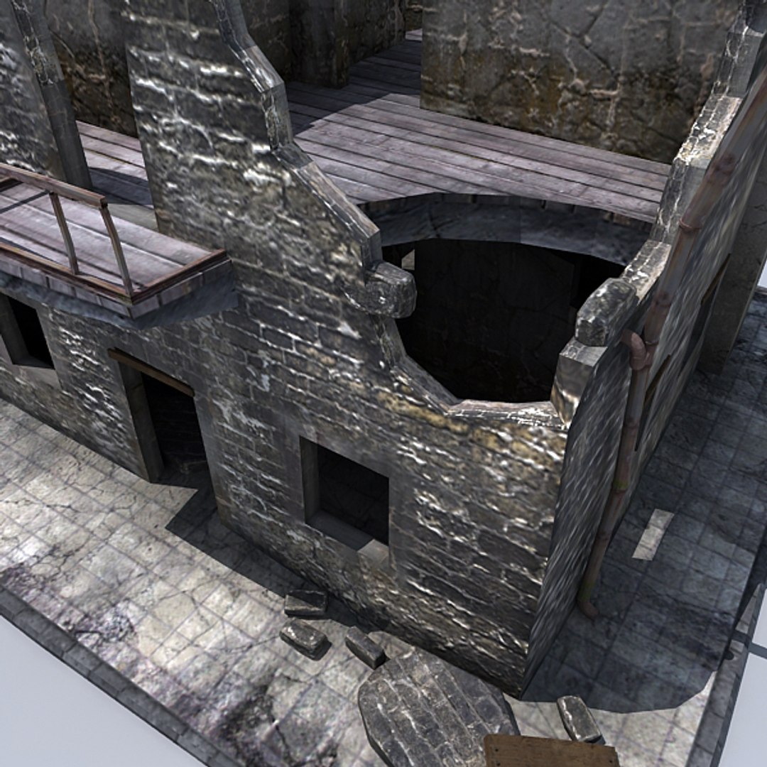 ruin building obj