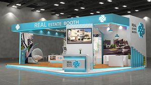 3D real estate booth stand