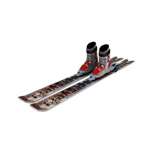 3d ski boot model