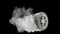 Animated Sequence of Car Tire Burnout Smoke VDB