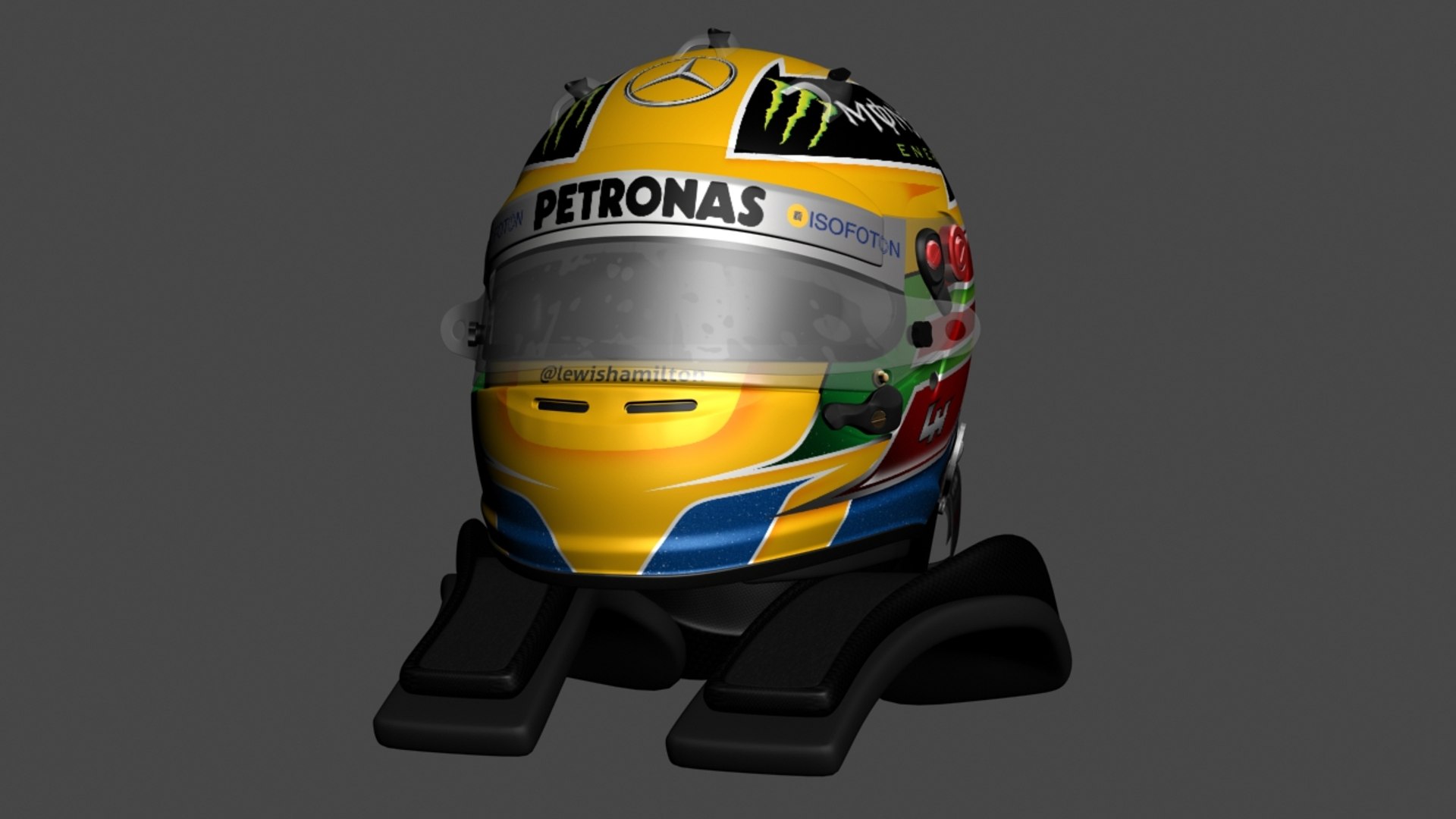 Hamilton 2013 F1 Helmet 3ds