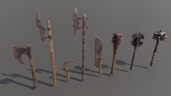 Orcish weapons orc mace sword 3D model - TurboSquid 1447663