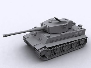 3d model german tiger tank