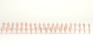 cartoon low poly people pack
