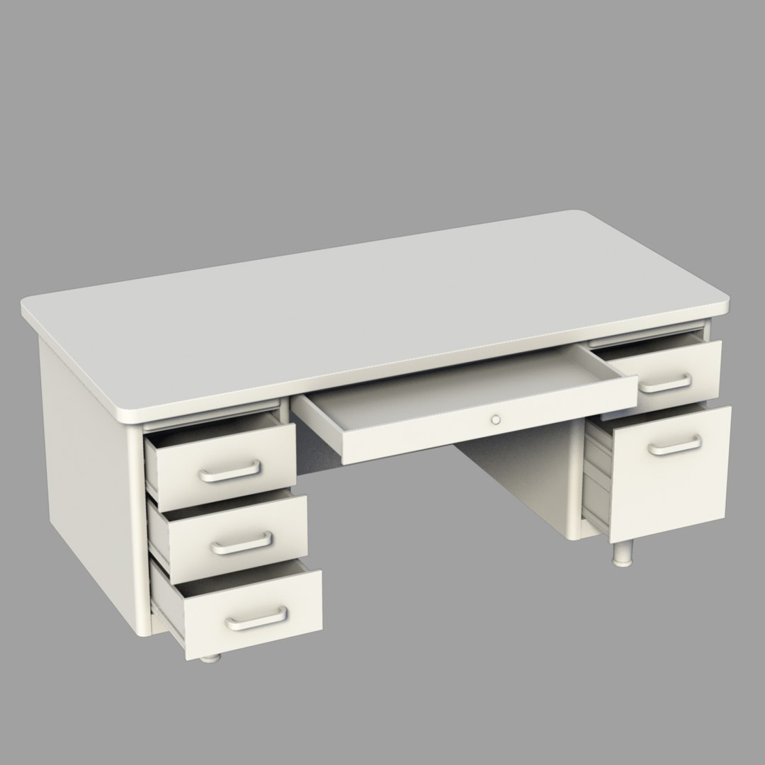 3d Model Desk Metal