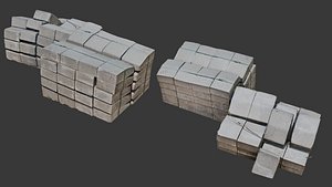 Stacked Concrete Bricks