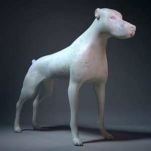 3d model dog warrior sculpture