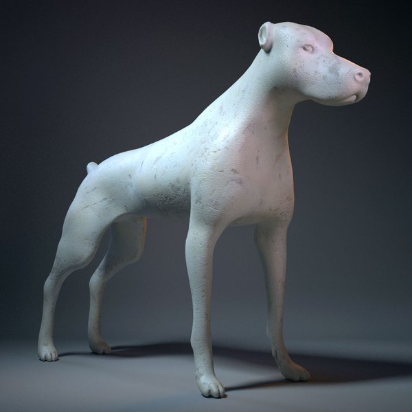 3d model dog warrior sculpture