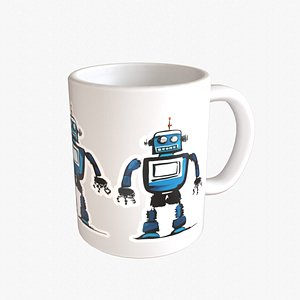 Cup with a pattern 3D model