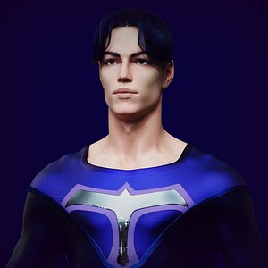 Transhumanist superhero Liberatus 3D model