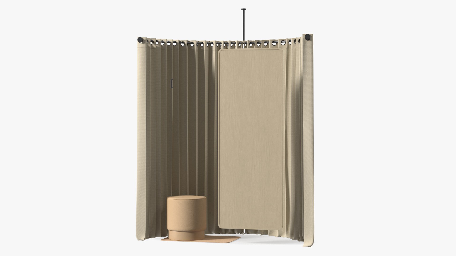 Close Fitting Room Modern 3D model preview