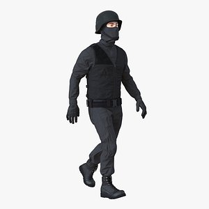 3d swat man mediterranean rigged model