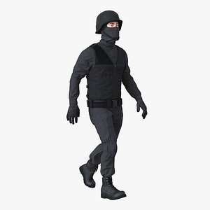 SWAT Man Mediterranean Rigged 3 3D Model