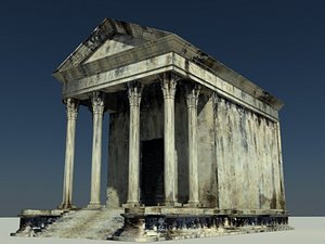 3d model roman temple