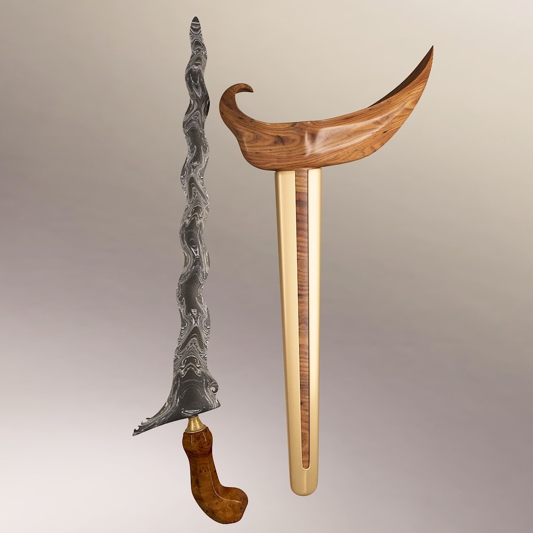 3d Model Keris Sword