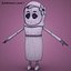 Personaje de frijol Rigged Mom de Low-Poly
