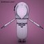Personaje de frijol Rigged Mom de Low-Poly