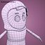 Personaje de frijol Rigged Mom de Low-Poly