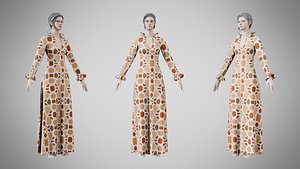 Dress 29 Terracotta Pebble Pattern