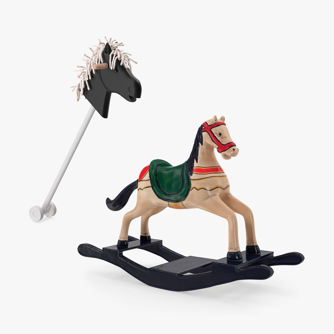 Toy Horses Collection 3D model preview