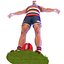 3D australian football player 4k model