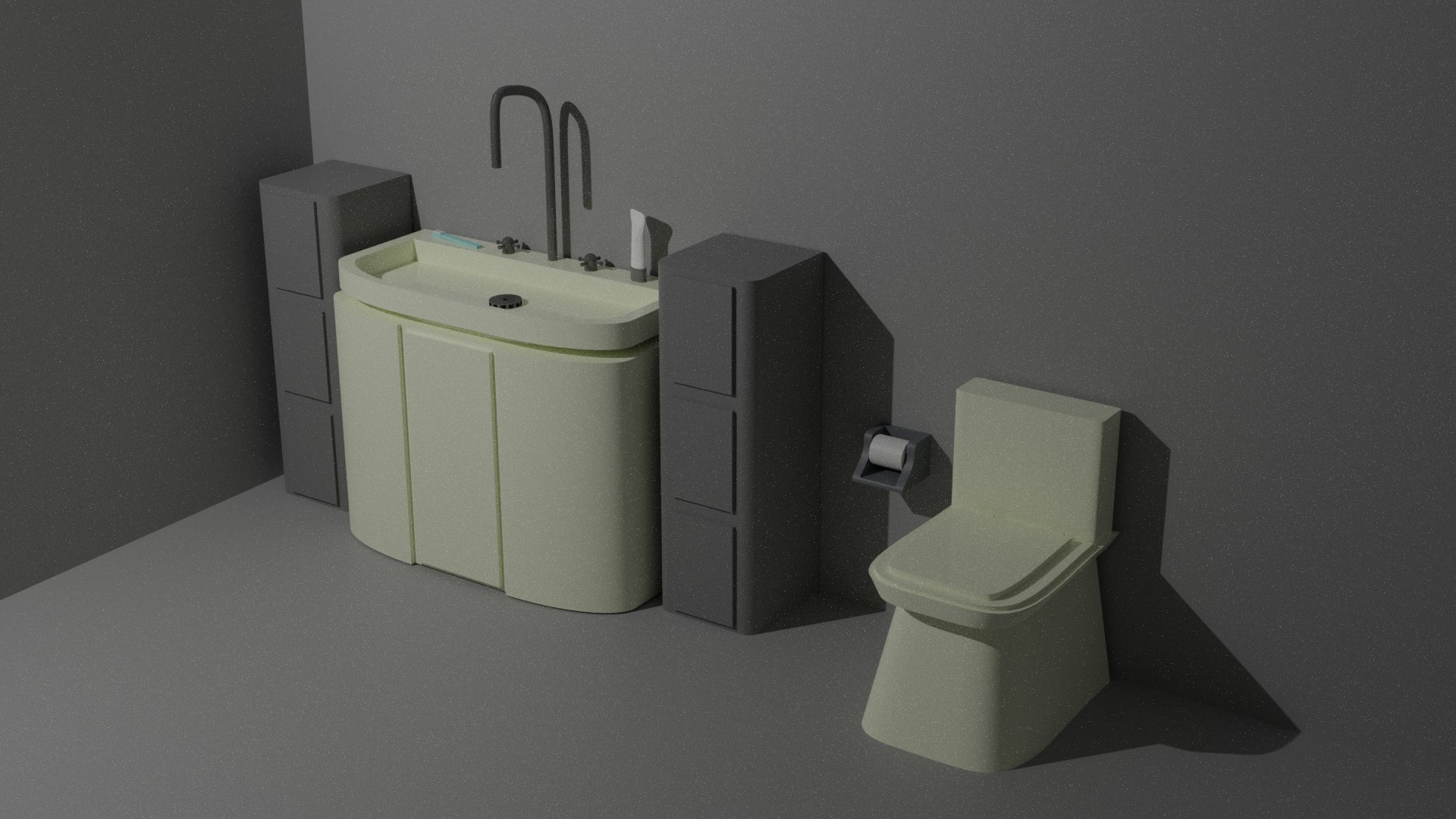 Bathroom 3d Low Poly Model Model - TurboSquid 1937947
