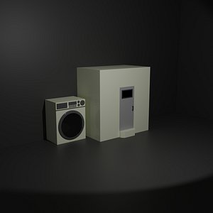 Bathroom 3d low poly model model