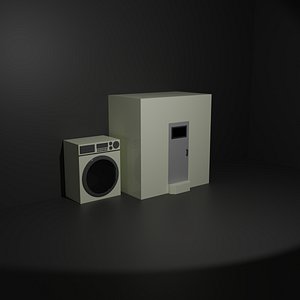 Bathroom 3d low poly model