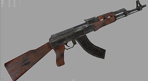 low poly ak47