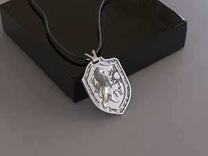 3D heraldic shield leo