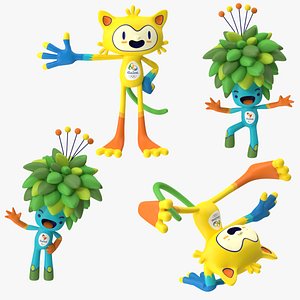 3d max 2016 olympics mascots vinicius